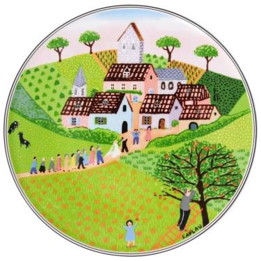 Imagem de Prato de Bolo para Café da Manhã com Estilo Contemporâneo, Formato Redondo e Material de Porcelana, Villeroy Boch, Branco Colorido