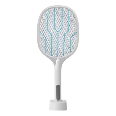 Imagem de Raquete Elétrica Mata Mosquitos Recarregável USB com Luz UV 3000V - Sem Inseticida Recarregável Proteção