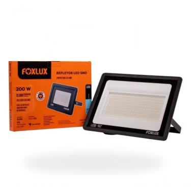 Imagem de Refletor Led Foxlux 200w 6500k Branca Fria Bivolt Ip65