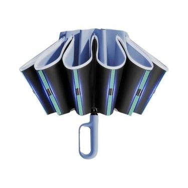 Imagem de Guarda-Chuva Automático Unissex 60K Dobrável À Prova De Vento Com Faix