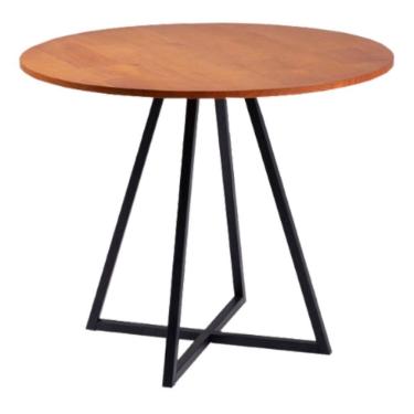 Imagem de Mesa Bistro Bar Base Aço Preto I05 Madeira Taeda Dmobiliario