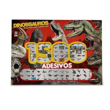 Imagem de Dinossauros Prancheta para Colorir com 1500 Adesivos On Line Editora 1ª Edição Capa Comum