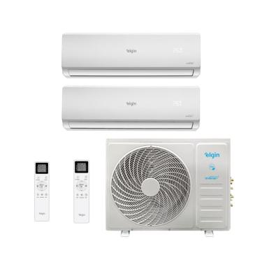Imagem de Ar Condicionado Bi Split Hi Wall Inverter Elgin Total Plus 18000 BTUs (12000 + 12000) Quente/Frio MTQE18C2CB - 220V