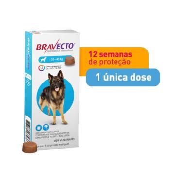 Imagem de Antipulgas e Carrapatos Bravecto MSD para Cães de 20 a 40 kg
