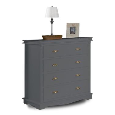 Imagem de Cômoda 4 Gavetas Manchester 2043 Linz Móveis - Cinza