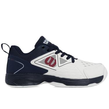 Imagem de Tênis Wilson Slice 3.0 All Court Branco Marinho e Vermelho-Unissex
