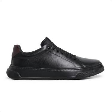 Imagem de Tênis Casual Sport Masculino Couro Legitimo Leve Conforto-Masculino