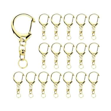 Imagem de Fechos De Lagosta Para Chaveiros, Ganchos Giratórios Em Formato C, Kit