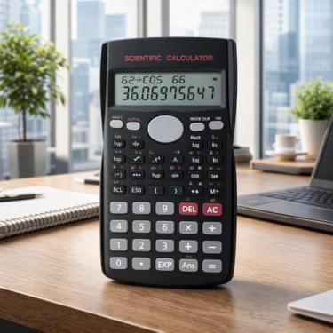 Imagem de Calculadora Científica Premium 240 Funções – Display Duplo 10+2 Dígitos, Desligamento Automático, Cor Preta – Ideal para Engenharia, Física, Química e Faculdade - Premium