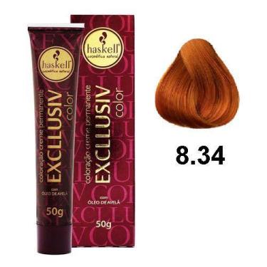 Imagem de Coloração Creme Haskell  8.34  Louro Claro Dourado Acobreado  50g