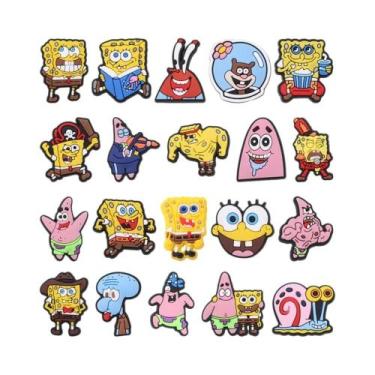 Imagem de Acessórios De PVC Para Sandálias E Chinelos Infantis: Bob Esponja, Car