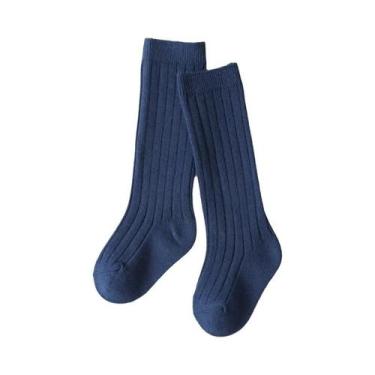 Imagem de Meias De Algodão Para Bebês Meninos E Meninas Até O Joelho Respiráveis