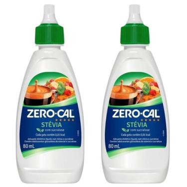 Imagem de Kit com 2 Adoçantes Líquidos Zero Cal Stévia com Sucralose 80ml