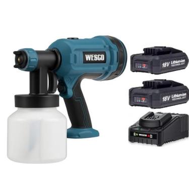 Imagem de Pistola Pintura C/ 2 Bat Carreg 18v Wesco Ws2342.9