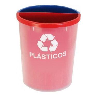 Imagem de Lixeira Mix 25 Litros Coleta Seletiva Com 2 Divisões Mix2 - Higipack