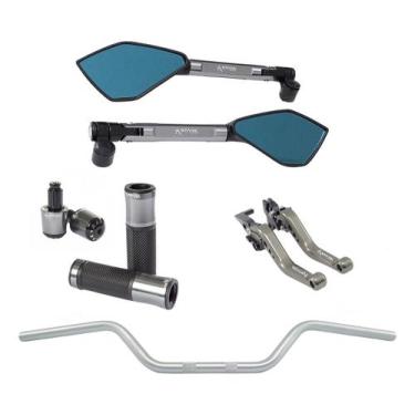 Imagem de Manete Manopla Retrovisor Peso Guidão Ninja 250 300 400 Z125 - Stark R