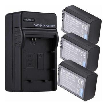 Imagem de Kit 3 Baterias NP-FW50 MemoryTec+ 1 Carregador compatível com Sony ZV-