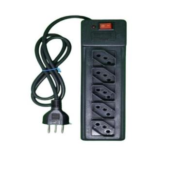 Imagem de Filtro De Linha Pvc Com 5 Tomadas C/Fusível Branco - CTC