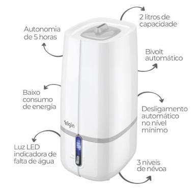 Imagem de Umidificador de Ar Ultrassônico Bivolt Elgin