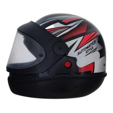 Imagem de Capacete Para Moto Automático EBF Barato Fechado Motoboy, Style Vermel