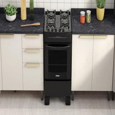 Imagem de Fogão 4 Bocas à Gás Itatiaia Electra Glass Mesa de Vidro e Acendimento