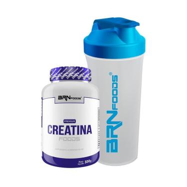 Imagem de Kit PREMIUM Creatina 300g + Coqueteleira - 600ml - BRN Foods-Unissex