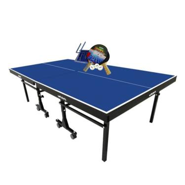Imagem de MESA PING PONG MDF 25mm 1008 KLOPF C/ RODAS + Kit Completo 5031