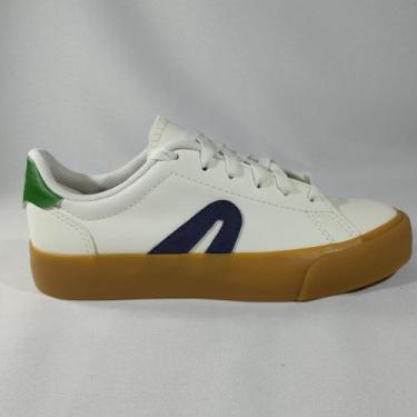 Imagem de Tênis Casual Rainha York RA0243000 (64909), Branco, Marinho, Verde, 38