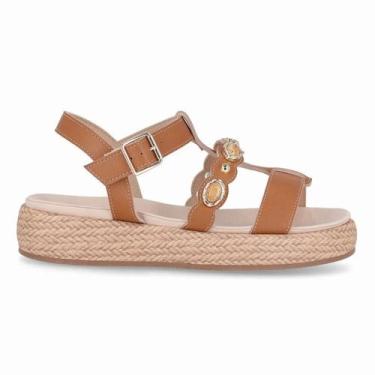 Imagem de Sandália Papete Feminina Piccadilly 459019-1 Camel, 36, Camel