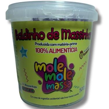 Imagem de Baldinho de massinhas de  modelar atividades artes multicores 500 g mo