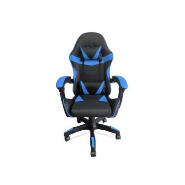 Imagem de Cadeira Gamer Canvas Beta Prizi com Encosto Ergonômico Altura Ajustável Apoio de Braços Fixo Azul