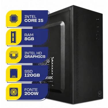 Imagem de Computador Cpu Pc Torre Intel i5 8Gb Ssd 120gb Windows 11 - POWER EDGE