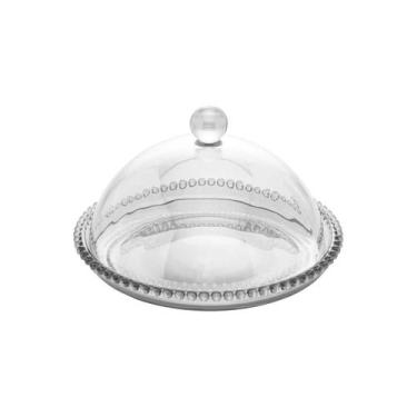 Imagem de Queijeira de Cristal Pearl Porta Queijo 20 x 12 cm Wolff