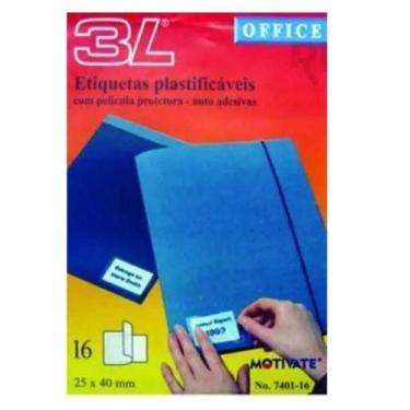 Imagem de Etiquetas Auto Plastificáveis Motivate 20x60mm Caixa 10 Blisters