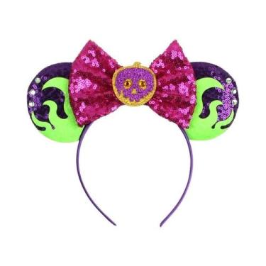 Imagem de Tiara De Orelhas De Rato Para Mulheres Com Lantejoulas E Laço, Acessór