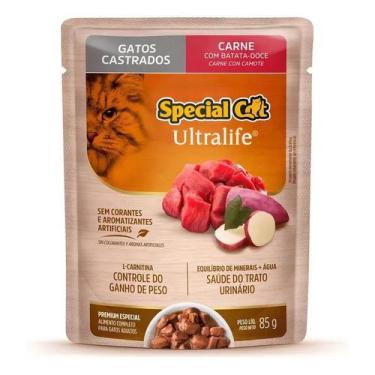 Imagem de Special Cat Sachê Gatos Castrado Carne 85g Caixa Lacrada 12 Unidadesu