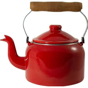 Imagem de Chaleira mãe ágata esmaltada original 1,8 litros ewel vermelho
