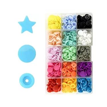 Imagem de Kit 150 Botões De Pressão Estrela Colorido Tic Tac Artesanato