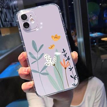 Imagem de Capa transparente de flor para iphone se x xr xs se 2020 7 7 p 6 6s 8 plus 11 12 13 max pro mini, clear ys, 127.345, para iphone 11 pro max