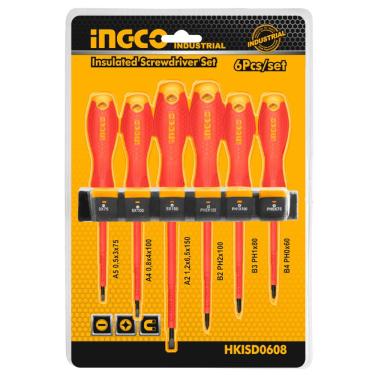Imagem de Jg Chave Fenda/Phillips Isolada 06Pc Ingco