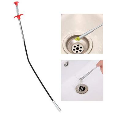 Imagem de Cobra de vaso sanitário, dispositivo de dragagem de esgoto de cozinha escova de limpeza de pêlos ferramentas removedor de entupimento reutilizável para drenos (3 peças)