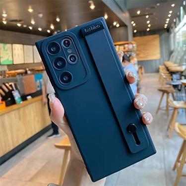 Imagem de Capa protetora de alça de pulso simples para Samsung A52S A32 72 12 51 A71 A53 73 A13 33 23 S22 Ultra S20 Plus S21 FE Case, preta, para Samsung A22 4G