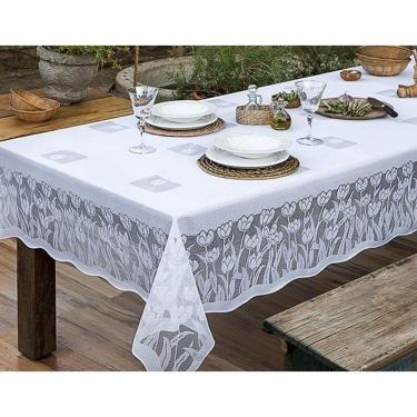Imagem de Toalha De Mesa Renda 6 Lugares 1,60X2,20M Tulipas