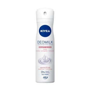 Imagem de Desodorante Nivea Deomilk Beauty Elixir Sensitive Fem 150ml