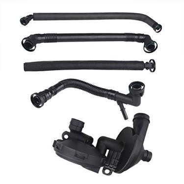 Imagem de WATERWICH Kit de mangueira separador de óleo de respiração com válvula de ventilação PCV compatível com BMW E46, E39, E60 320i, 323i, 325, 325i, 528i substitui # 11617501566 11157532649 11617504535 11617554555556