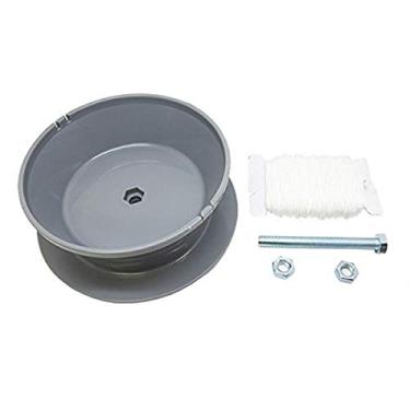 Imagem de Scuba Choice Caixa de carretel de pesca com linha de 1,5 m e kit de instalação, cinza