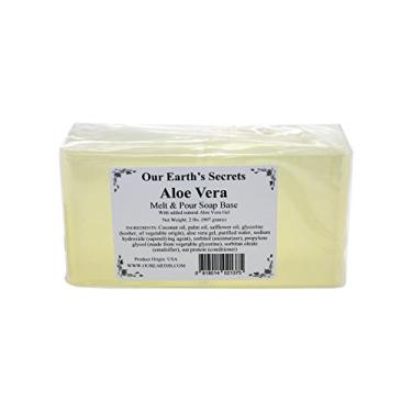 Imagem de Our Earth's Secrets - Base de sabonete derreter e despejar 90 g - Aloe Vera