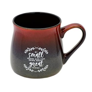 Imagem de Caneca de café de designer de cerâmica | Por pequenos meios Deus pode trazer ótimas coisas | Comporta 473 ml | Seguro para lava-louças e micro-ondas | Ótimo para café, chá, sopas, chocolate quente