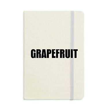 Imagem de Caderno de alimentos com nome de fruta toranja capa dura diário clássico presente A5