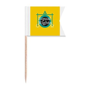 Imagem de Black Freedom Igualdade Art Deco Presente Moda Palito Bandeiras Marcação para Bolo Festa Comida Prato de Queijo